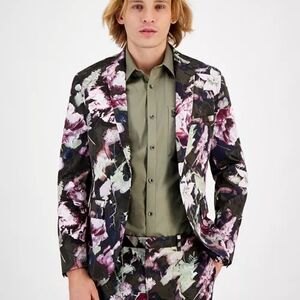 Men's Floral Print Blazer – Bold & Stylish